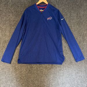 NIKE Dri-Fit NFL On Field Buffalo Bills Long Sleeve 1/4 Zip Pullover Men's Sz L